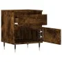 Bedside tables 2 units smoked oak engineered wood 40x35x50 cm by vidaXL, Nightstands - Ref: Foro24-830663, Price: 69,87 €, Di...