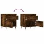 Bedside tables 2 units smoked oak engineered wood 40x35x50 cm by vidaXL, Nightstands - Ref: Foro24-830663, Price: 69,87 €, Di...