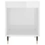 Mesita de noche madera de ingeniería blanco brillo 40x35x50 cm de vidaXL, Mesitas de noche - Ref: Foro24-830704, Precio: 36,2...