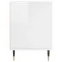 Mesita de noche madera de ingeniería blanco brillo 40x35x50 cm de vidaXL, Mesitas de noche - Ref: Foro24-830704, Precio: 36,2...