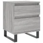 Mesita de noche madera de ingeniería gris Sonoma 40x35x50 cm de vidaXL, Mesitas de noche - Ref: Foro24-830696, Precio: 55,41 ...