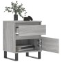 Mesita de noche madera de ingeniería gris Sonoma 40x35x50 cm de vidaXL, Mesitas de noche - Ref: Foro24-830696, Precio: 56,39 ...