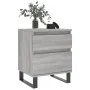 Mesita de noche madera de ingeniería gris Sonoma 40x35x50 cm de vidaXL, Mesitas de noche - Ref: Foro24-830696, Precio: 55,41 ...