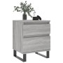 Mesita de noche madera de ingeniería gris Sonoma 40x35x50 cm de vidaXL, Mesitas de noche - Ref: Foro24-830696, Precio: 56,39 ...