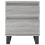 Mesita de noche madera de ingeniería gris Sonoma 40x35x50 cm de vidaXL, Mesitas de noche - Ref: Foro24-830696, Precio: 56,39 ...
