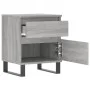 Mesita de noche madera de ingeniería gris Sonoma 40x35x50 cm de vidaXL, Mesitas de noche - Ref: Foro24-830696, Precio: 55,41 ...