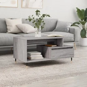 Gray Sonoma plywood coffee table 90x49x45 cm by vidaXL, Coffee table - Ref: Foro24-831018, Price: 66,03 €, Discount: %