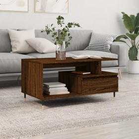 Mesa de centro madera contrachapada roble marrón 90x49x45 cm de vidaXL, Mesas de centro - Ref: Foro24-831019, Precio: 66,76 €...