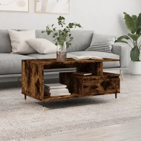 Mesa de centro madera contrachapada roble ahumado 90x49x45 cm de vidaXL, Mesas de centro - Ref: Foro24-831017, Precio: 64,24 ...
