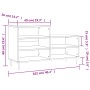 Mueble zapatero madera contrachapada gris Sonoma 102x36x60 cm de vidaXL, Zapateros y organizadores de calzado - Ref: Foro24-8...