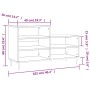 Mueble zapatero madera contrachapada blanco 102x36x60 cm de vidaXL, Zapateros y organizadores de calzado - Ref: Foro24-831380...