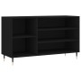 Mueble zapatero madera contrachapada negro 102x36x60 cm de vidaXL, Zapateros y organizadores de calzado - Ref: Foro24-831405,...