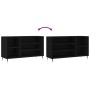 Mueble zapatero madera contrachapada negro 102x36x60 cm de vidaXL, Zapateros y organizadores de calzado - Ref: Foro24-831405,...