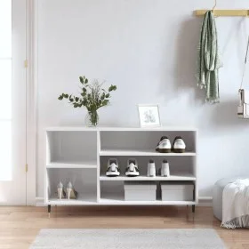 Mueble zapatero madera contrachapada blanco brillo 102x36x60 cm de vidaXL, Zapateros y organizadores de calzado - Ref: Foro24...