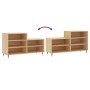 Mueble zapatero madera contrachapada roble Sonoma 102x36x60 cm de vidaXL, Zapateros y organizadores de calzado - Ref: Foro24-...