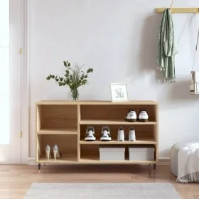 Mueble zapatero madera contrachapada roble Sonoma 102x36x60 cm de vidaXL, Zapateros y organizadores de calzado - Ref: Foro24-...