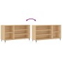 Mueble zapatero madera contrachapada roble Sonoma 102x36x60 cm de vidaXL, Zapateros y organizadores de calzado - Ref: Foro24-...