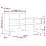 Mueble zapatero madera contrachapada gris Sonoma 102x36x60 cm de vidaXL, Zapateros y organizadores de calzado - Ref: Foro24-8...