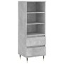 Aparador alto madera contrachapada gris hormigón 40x36x110 cm de vidaXL, Aparadores - Ref: Foro24-831504, Precio: 65,97 €, De...