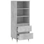Aparador alto madera contrachapada gris hormigón 40x36x110 cm de vidaXL, Aparadores - Ref: Foro24-831504, Precio: 65,97 €, De...