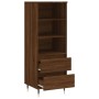 Aparador alto madera contrachapada roble marrón 40x36x110 cm de vidaXL, Aparadores - Ref: Foro24-831507, Precio: 65,84 €, Des...