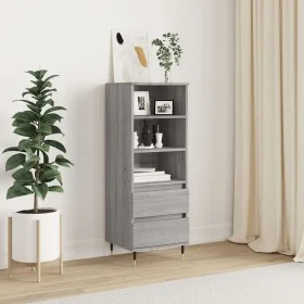Tall Sonoma gray plywood sideboard 40x36x110 cm by vidaXL, Sideboards - Ref: Foro24-831506, Price: 56,80 €, Discount: %