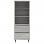 Aparador alto madera contrachapada gris Sonoma 40x36x110 cm de vidaXL, Aparadores - Ref: Foro24-831506, Precio: 57,40 €, Desc...