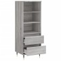 Aparador alto madera contrachapada gris Sonoma 40x36x110 cm de vidaXL, Aparadores - Ref: Foro24-831506, Precio: 57,40 €, Desc...