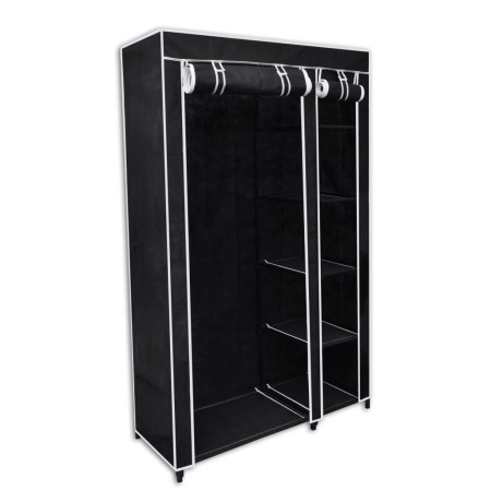 Armario plegable 110x45x175 cm negro de vidaXL, Armarios roperos - Ref: Foro24-60719, Precio: 46,62 €, Descuento: %