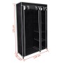 Armario plegable 110x45x175 cm negro de vidaXL, Armarios roperos - Ref: Foro24-60719, Precio: 46,62 €, Descuento: %