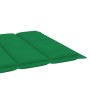 Tumbonas 2 unidadesds madera maciza de teca con cojín verde de vidaXL, Tumbonas - Ref: Foro24-3073191, Precio: 539,73 €, Desc...