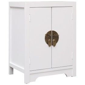 Mesita de noche madera de Paulownia blanco 38x28x52 cm de vidaXL, Mesitas de noche - Ref: Foro24-284073, Precio: 118,36 €, De...