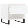 Mesas centro 2 uds madera ingeniería blanco brillo 50x46x50 cm de vidaXL, Mesas de centro - Ref: Foro24-830929, Precio: 78,71...