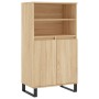 Aparador alto madera contrachapada color roble 60x36x110 cm de vidaXL, Aparadores - Ref: Foro24-831495, Precio: 94,60 €, Desc...
