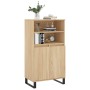 Aparador alto madera contrachapada color roble 60x36x110 cm de vidaXL, Aparadores - Ref: Foro24-831495, Precio: 94,60 €, Desc...