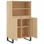 Aparador alto madera contrachapada color roble 60x36x110 cm de vidaXL, Aparadores - Ref: Foro24-831495, Precio: 94,60 €, Desc...