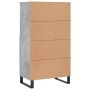 Aparador alto madera contrachapada gris hormigón 60x36x110 cm de vidaXL, Aparadores - Ref: Foro24-831496, Precio: 81,52 €, De...
