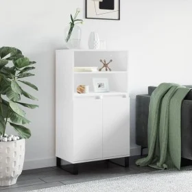 Tall white plywood sideboard 60x36x110 cm by vidaXL, Sideboards - Ref: Foro24-831492, Price: 85,90 €, Discount: %