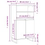 Aparador alto madera contrachapada blanco 60x36x110 cm de vidaXL, Aparadores - Ref: Foro24-831492, Precio: 94,03 €, Descuento: %