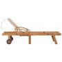 Tumbonas 2 uds madera maciza de teca con cojín rojo de vidaXL, Tumbonas - Ref: Foro24-3073192, Precio: 540,92 €, Descuento: %