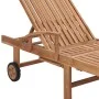 Sun loungers 2 pcs solid teak wood with red cushion by vidaXL, Loungers - Ref: Foro24-3073192, Price: 584,68 €, Discount: %