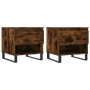 Mesas centro 2 uds madera ingeniería roble ahumado 50x46x50 cm de vidaXL, Mesas de centro - Ref: Foro24-830935, Precio: 71,81...