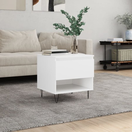 Mesa de centro madera de ingeniería blanco 50x46x50 cm de vidaXL, Mesas de centro - Ref: Foro24-830908, Precio: 36,66 €, Desc...