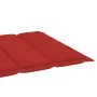 Sun loungers 2 pcs solid teak wood with red cushion by vidaXL, Loungers - Ref: Foro24-3073192, Price: 584,68 €, Discount: %
