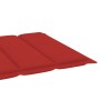 Tumbonas 2 uds madera maciza de teca con cojín rojo de vidaXL, Tumbonas - Ref: Foro24-3073192, Precio: 540,92 €, Descuento: %