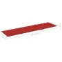 Tumbonas 2 uds madera maciza de teca con cojín rojo de vidaXL, Tumbonas - Ref: Foro24-3073192, Precio: 584,68 €, Descuento: %