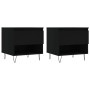 Mesas de centro 2 uds madera de ingeniería negro 50x46x50 cm de vidaXL, Mesas de centro - Ref: Foro24-830911, Precio: 74,72 €...