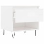 Mesas centro 2 uds madera ingeniería blanco brillo 50x46x50 cm de vidaXL, Mesas de centro - Ref: Foro24-830913, Precio: 67,13...
