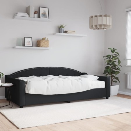 Sofá cama con colchón tela negro 100x200 cm de vidaXL, Camas y somieres - Ref: Foro24-3197519, Precio: 343,88 €, Descuento: %