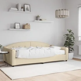 Sofá cama con colchón tela crema 100x200 cm de vidaXL, Camas y somieres - Ref: Foro24-3197521, Precio: 374,65 €, Descuento: %